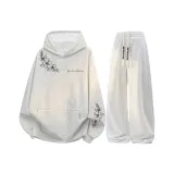 Белый Серый Топ + Белый Серый Штаны