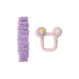 Фиолетовый ремешок + розовые чехлы для часов