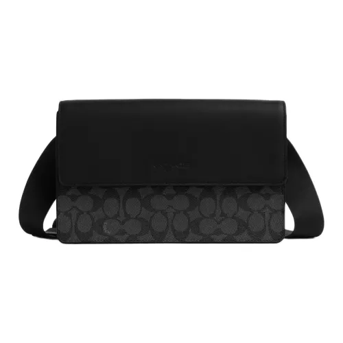 COACH Тернер Покрытие Холст с Кожей Вставка Кросс-Боди Сумка Средняя Мужская Бронза