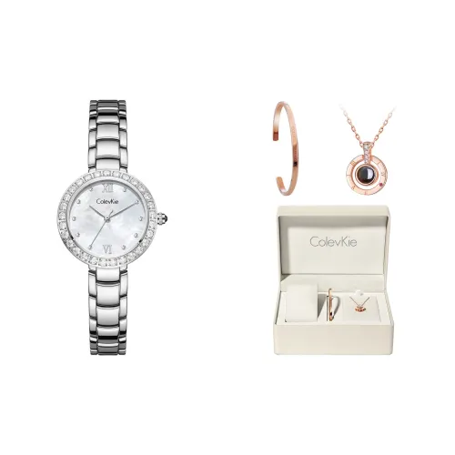 ColevKie Кварцевый механизм нержавеющая сталь ремешок женские часы жемчужная раковина цвет циферблат часов