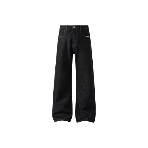 XINYINSU Черные Унисекс Джинсы