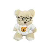 [Медвежонок+Белый Одежда+Запись+Глаза]DIY Материал Сумка