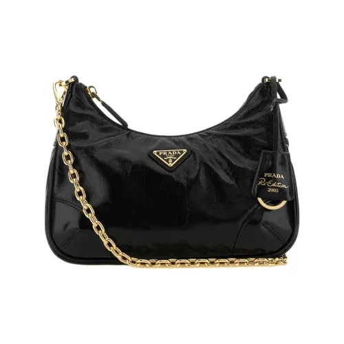 PRADA RE EDITION 2005 Кожаная сумка через плечо сумка на плечо женская черная
