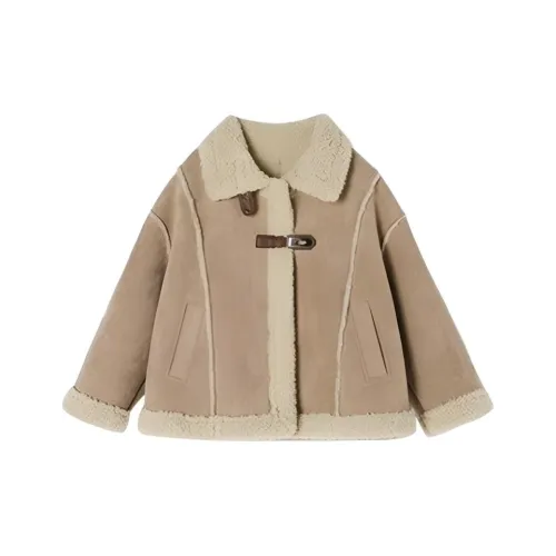 YUANYUAN GIRL CAMEL Пальто Kids Tops