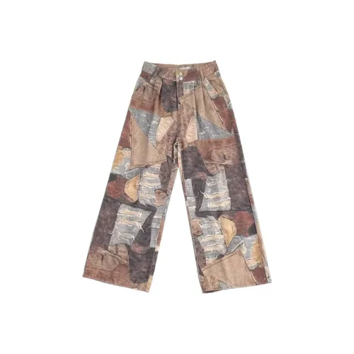 THINGYLAB Коричневый Мужской Джинсы