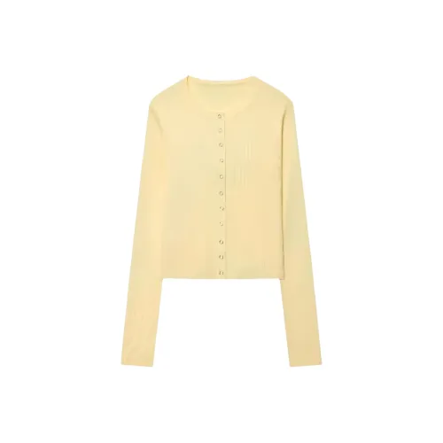 XIAOJUCHUANLI Желтый Женский Трикотаж