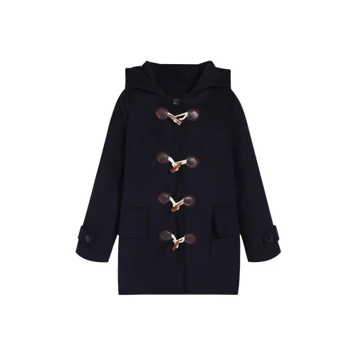 Ice Cream And Whale Пальто Женское Темно-синий