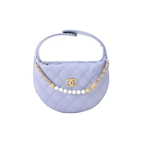 CHANEL Телячья кожа с рельефным узором Сумка Женская Фиолетовая