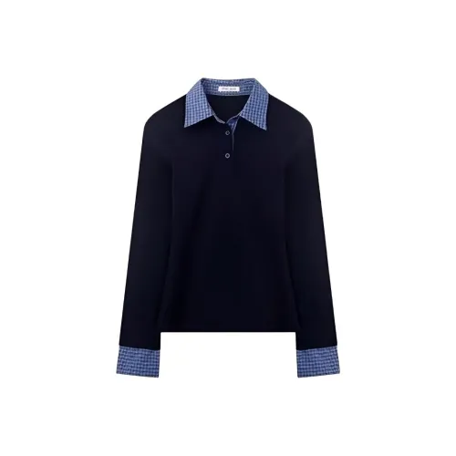 HAPG Темно-синяя клетка Женская трикотажная одежда