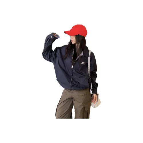 HIPHOPPUNKS Темно-синие женские куртки