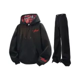 Черный (Красный) Свитшот + Черные Джинсы