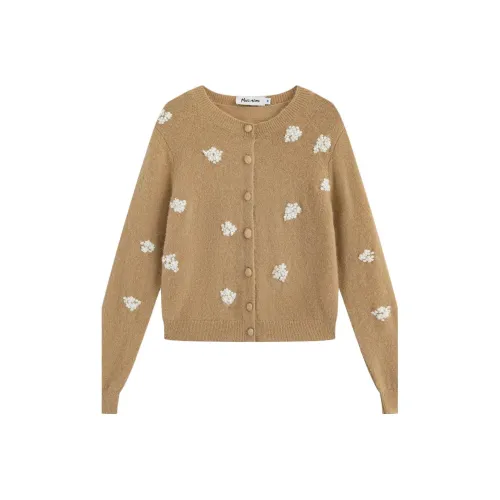 Marc Moore Молочный кофейный Женский трикотаж