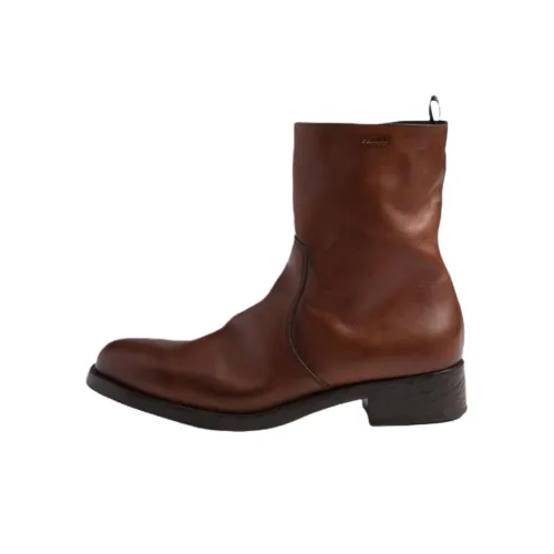 PRADA Ботильоны 4CM Мужской Коричневый