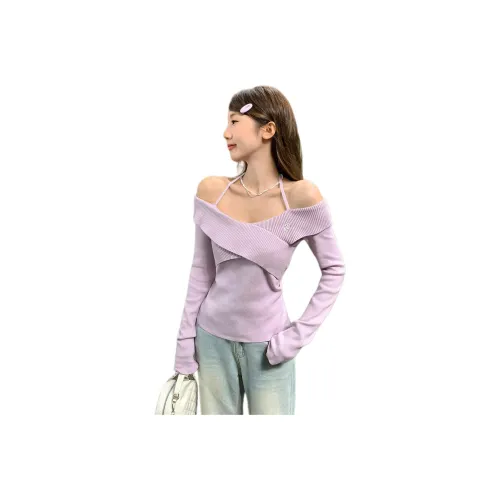 HIPHOPPUNKS Фиолетовый Женский Трикотаж