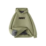 [Thickened и с флисовой подкладкой] Серый горошек зеленый (MF Mark Кит Акула Центральный логотип)