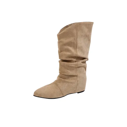 KLJK Колено Высокие сапоги Хаки Женские