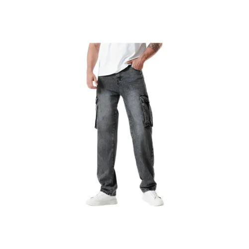 TONYBEAR Черный Серый Цвет Мужские Джинсы