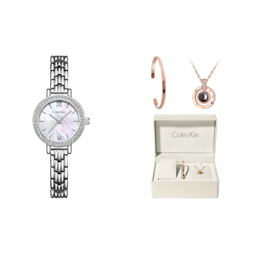 ColevKie Кварцевый механизм часы с ремешком из нержавеющей стали для женщин цвет циферблата жемчужный