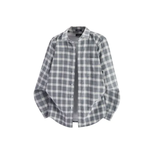 FIRS Мужские рубашки в сером клетчатом принте