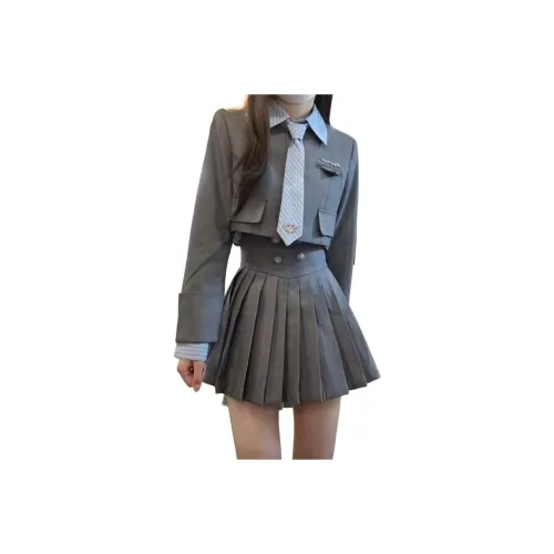 MILING Пальто+Рубашки+Юбки Школьный возраст Комплекты с юбкой