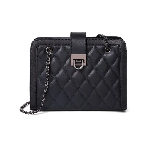 PESASRIE Сумка через плечо из коровьей кожи сумка на плечо обычная женская черная