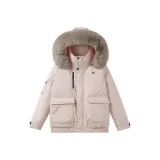 Розовая куртка-парка с пуховиком