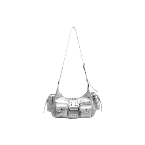 DCLOUD Искусственная кожа Сумка через плечо Стандартная Женская Серебряный Розовый