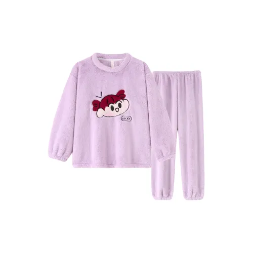 XIAOLIZI Счастливый красный Волосы Девушка Женские Пижамные комплекты