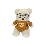 [Медвежонок+Коричневый Одежда+Запись+Стекло]DIY Материал Сумка