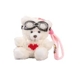 Белый пилот, медвежонок [белое пальто, красное сердце]