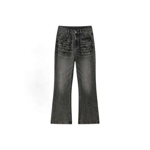 HKRXEC Lightning Черный Серый Мужские Джинсы