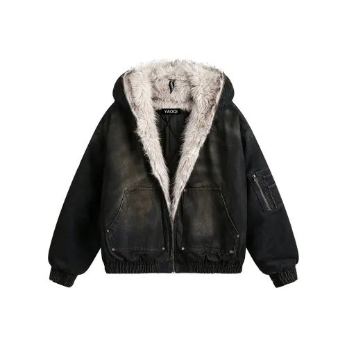 YAOQI Синий Унисекс Пуховики