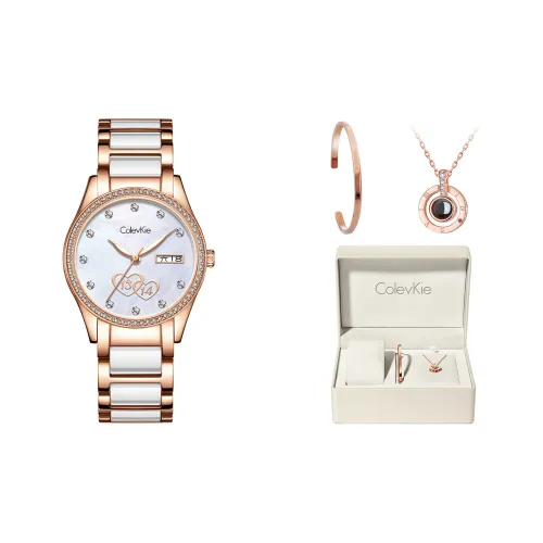 ColevKie Наручные часы Автоматический Механический Механизм Керамика Ремешок Женские часы Жемчужная раковина Циферблат