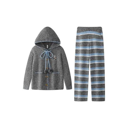 Gongdie Серый Женский Пижамный Комплект