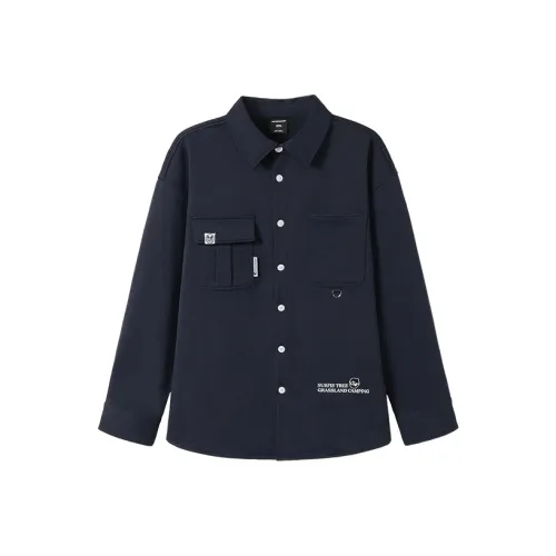 WAYNEXZAVIER Темно-синие мужские рубашки