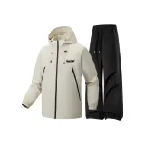 Ветровка и Комплект Брюк (Айвори Белый + Черный)