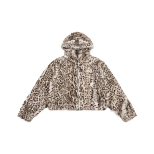 FDR Леопардовый принт Женские Бархатные куртки