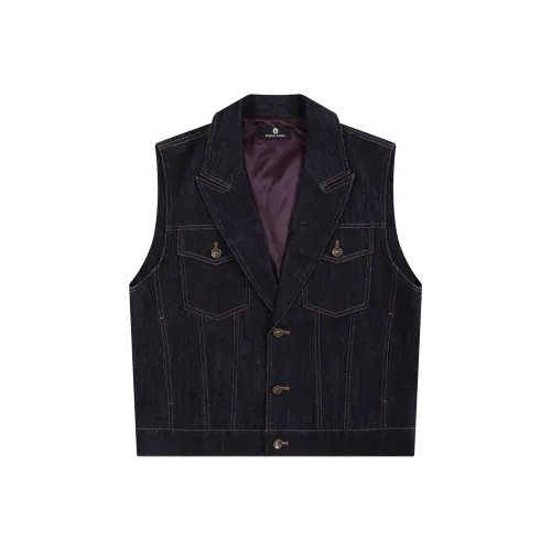 PUBLIC RADIO Темно-синий Мужские жилеты