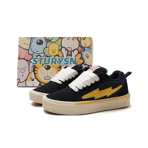 STUR YSN Износостойкий и Легкий Низкий Топ Скейтборд Кроссовки Женские Желто-Синие