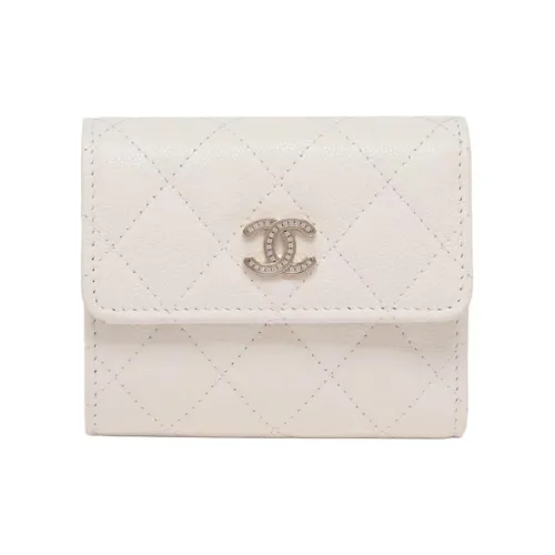 CHANEL Телячья кожа Кошелек Женская Белая