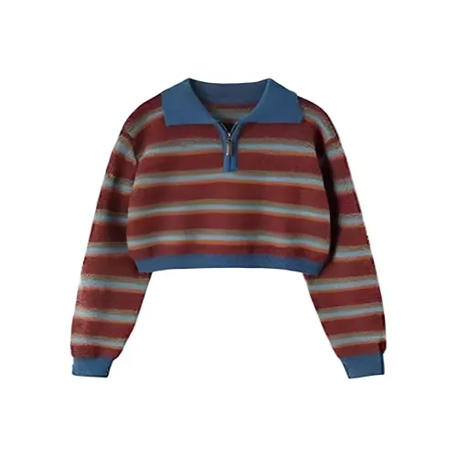 HAPG Colorful Красный Полосы Женский Трикотаж