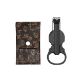 Креативный деревянный мастерская | Черный пистолет Violins Книпсеры + Маленький кожаный чехол