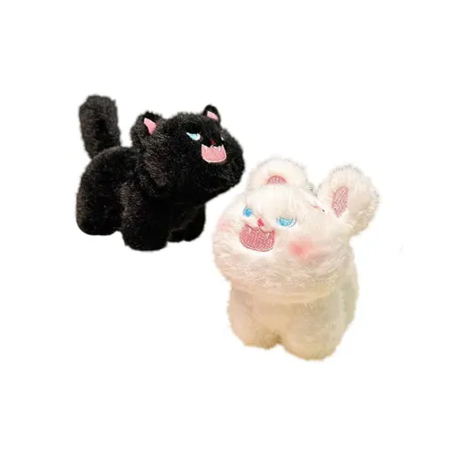 DUOAI FLUFFY Шокированный Котенок Черный Кот Белый Кот Кукла Плюшевая Подвеска 9 см Рекомендуемая Высота