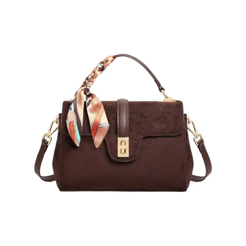 MILLIE'S Корова Кожа с Ткань и Синтетическая Кожа Одно Плечо Сумка Женская Коричневый
