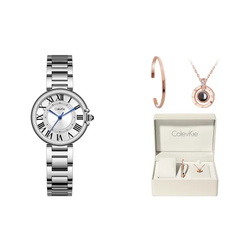 ColevKie Кварцевый механизм Steel Strap Женские часы Белый циферблат