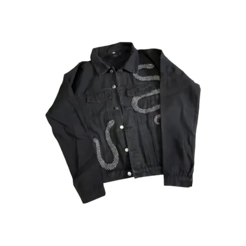 CAT'S PAW Черный Серый Цвет Унисекс Джинсовые Куртки