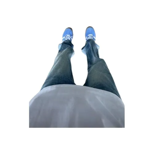 DAFK Светло-синие джинсы для мужчин с эластичным поясом