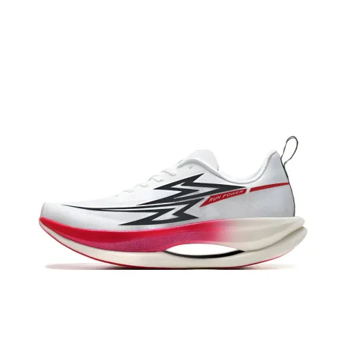 Dynamic Power Шокабассеры Устойчивые к износу Противоскользящие Марафон Беговые кроссовки Унисекс Белый Пламя Красный