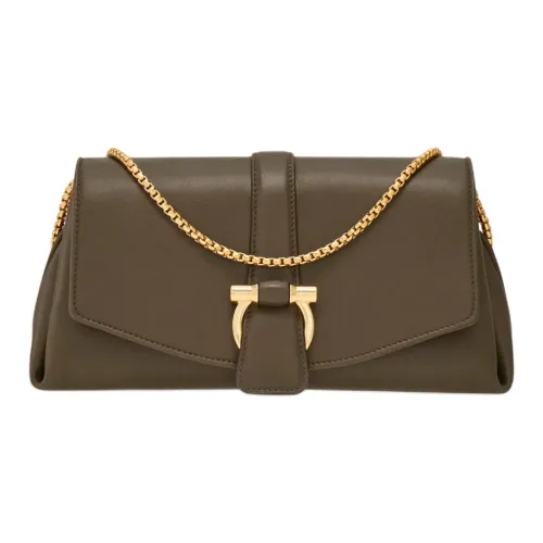 Ferragamo Сумка через плечо из коровьей кожи Mini Женская Цементный