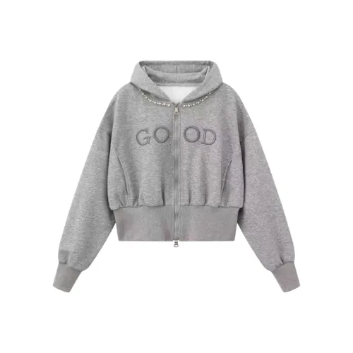 Wang Leshi Серый Женский Свитшот